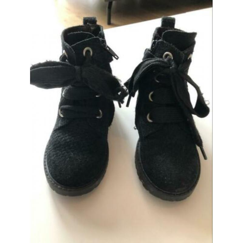 Kinderschoenen zwart leer Clic! Maat 25