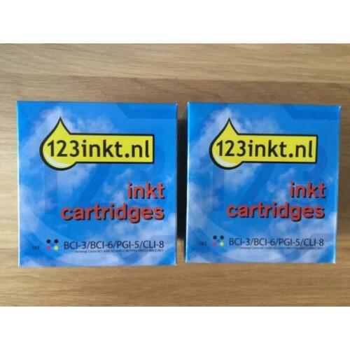 2x set inkt cartridges geschikt voor Canon