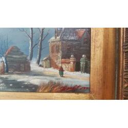 Schilderij winterlandschap
