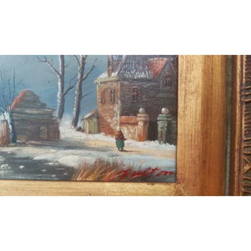 Schilderij winterlandschap