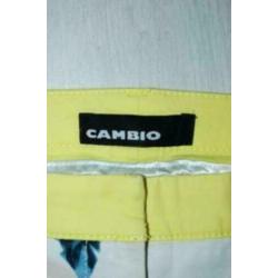 CAMBIO pantalon, broek, Rene cropped, flowers, wit, Mt. 36
