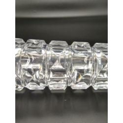 Prachtige Kristallen zigzag vaas 22cm hoog 991gram