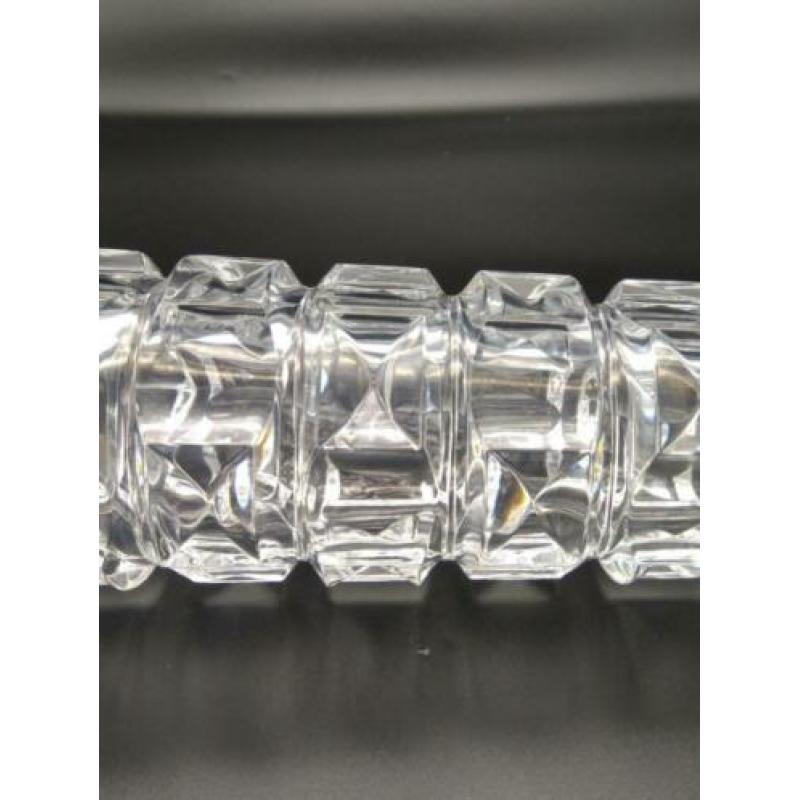 Prachtige Kristallen zigzag vaas 22cm hoog 991gram