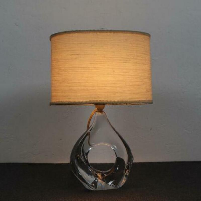 60s Vintage Tafellamp Kristalglas Daum