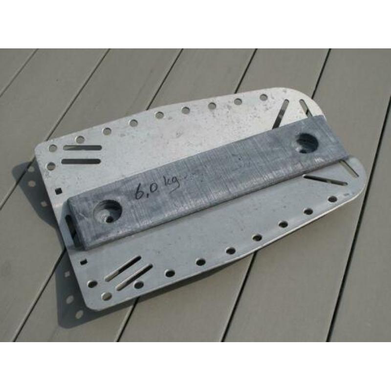 6,0kg P-weight / plate weight lood tbv wing backplate NIEUW
