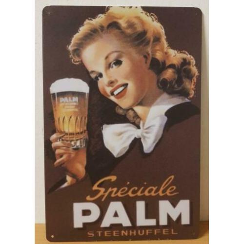 Palm bier steenhuffel reclamebord wandbord van metaal 30x20