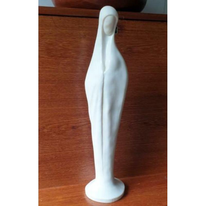 vintage Alebaster Faro Madonna Maria Kind beeld 39cm