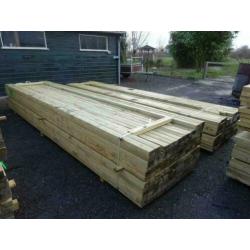 Nieuwe balken 44x68 en 45x90 geïmpregneerd PARTIJ PRIJS