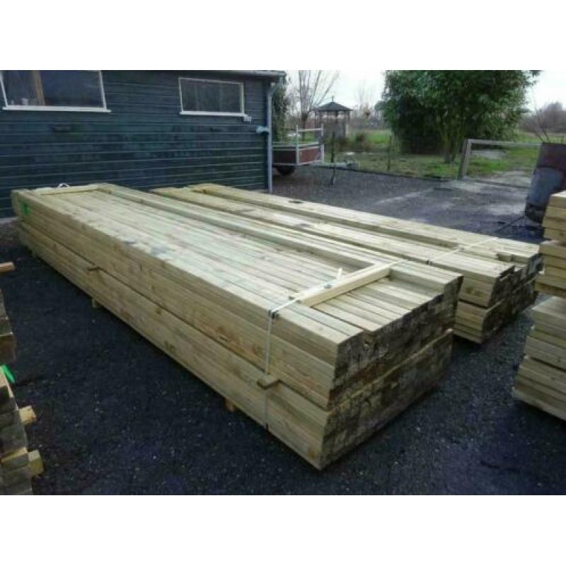 Nieuwe balken 44x68 en 45x90 geïmpregneerd PARTIJ PRIJS