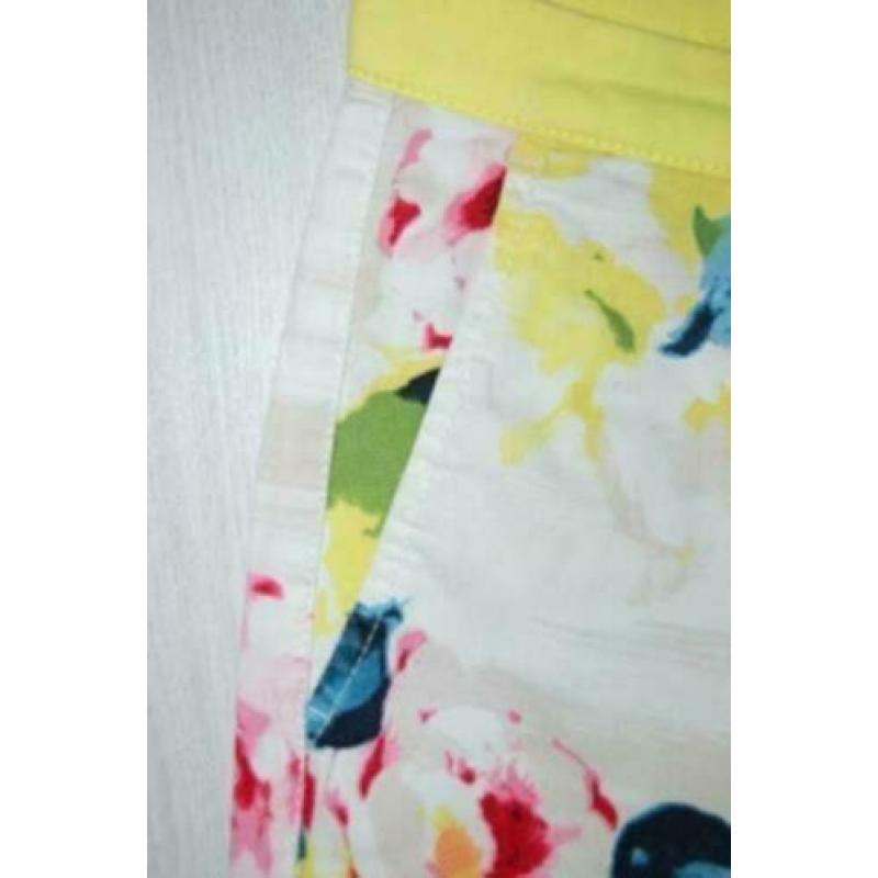 CAMBIO pantalon, broek, Rene cropped, flowers, wit, Mt. 36