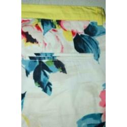 CAMBIO pantalon, broek, Rene cropped, flowers, wit, Mt. 36