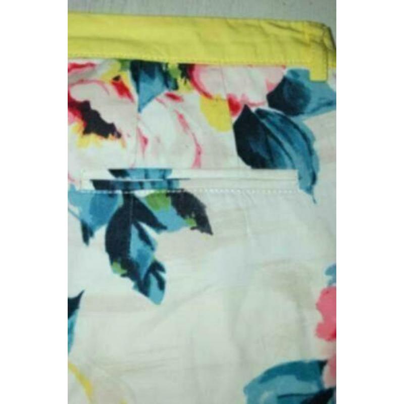 CAMBIO pantalon, broek, Rene cropped, flowers, wit, Mt. 36