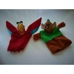 Poppenkast poppen Aladin etc. 12 stuks