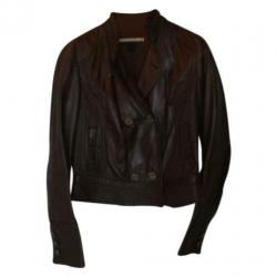 D4A Class Roberto Cavalli leren jas bruin mooi soort vlechtM