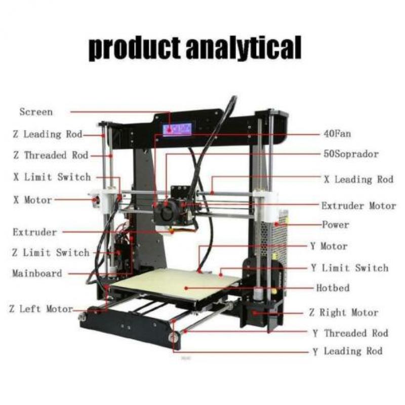 Nieuwe Reprap Prusa 3d printer van af € 199,00