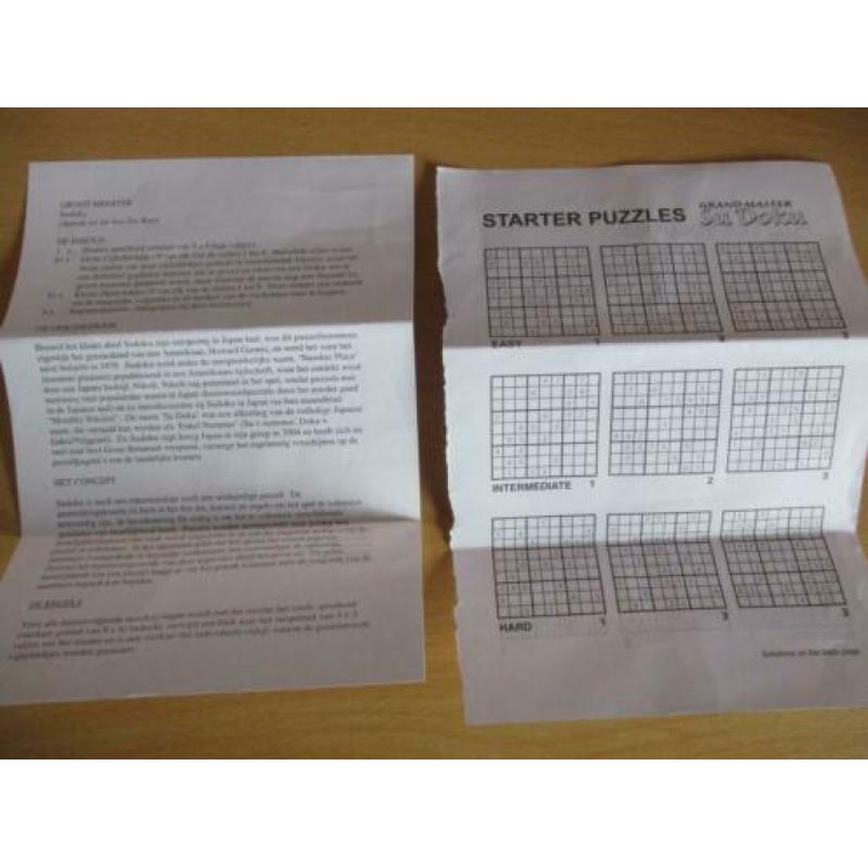 Houten Sudoku spel