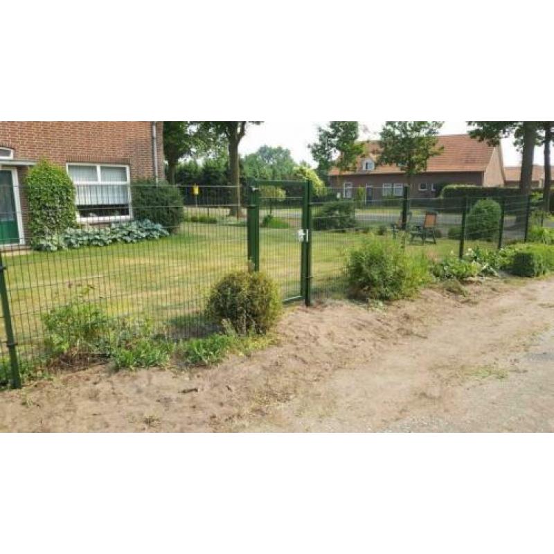 Compleet pakket: 30m1 Dubbelstaafsmat 8x6x8 160cm RAL 6009