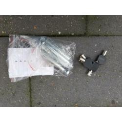 Antiparkeerpaal, neerklapbaar met slot