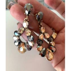 Prachtige fashion kristallen oorbellen-nieuw-5cm