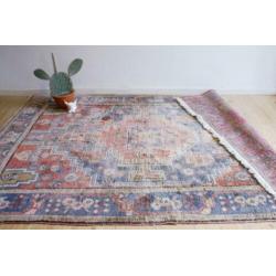 Vintage Perzisch tapijt. Handgeknoopt Oosters/Boho kleed