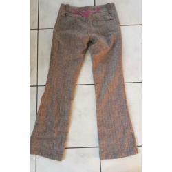 Coolcat tweedachtge broek met roze spikkels