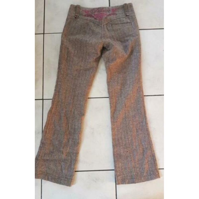 Coolcat tweedachtge broek met roze spikkels