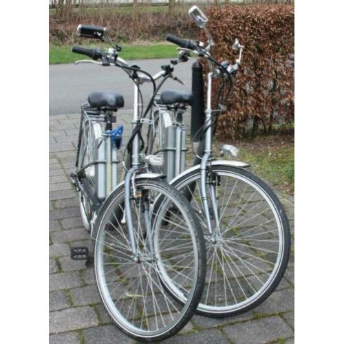 1of 2 complete, weinig gebruikt, maar goedkope E-Bikes