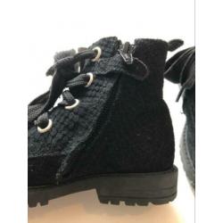 Kinderschoenen zwart leer Clic! Maat 25