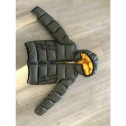 Moncler jongens jas groen geel maat 152 12