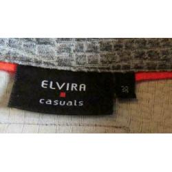 Elvira Casuals grijs slangenprint colbert jasje maat 38