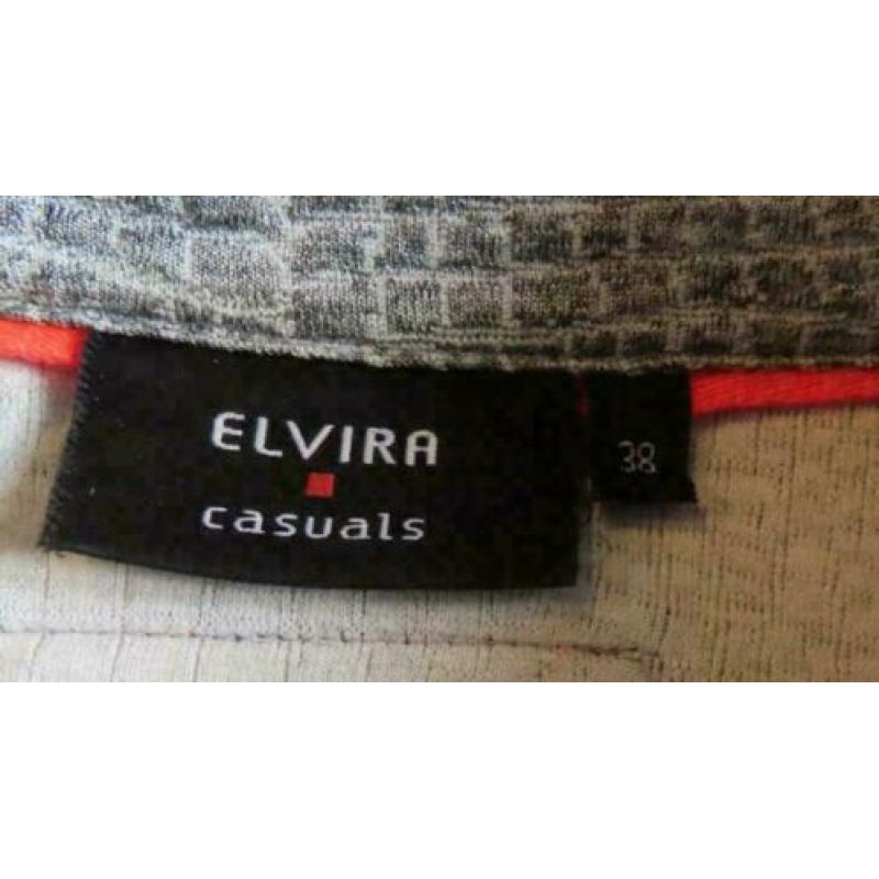 Elvira Casuals grijs slangenprint colbert jasje maat 38