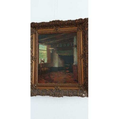 Schilderij keuken W..Heykoop 1962 Leiden