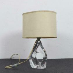 60s Vintage Tafellamp Kristalglas Daum