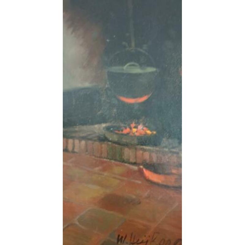 Schilderij keuken W..Heykoop 1962 Leiden