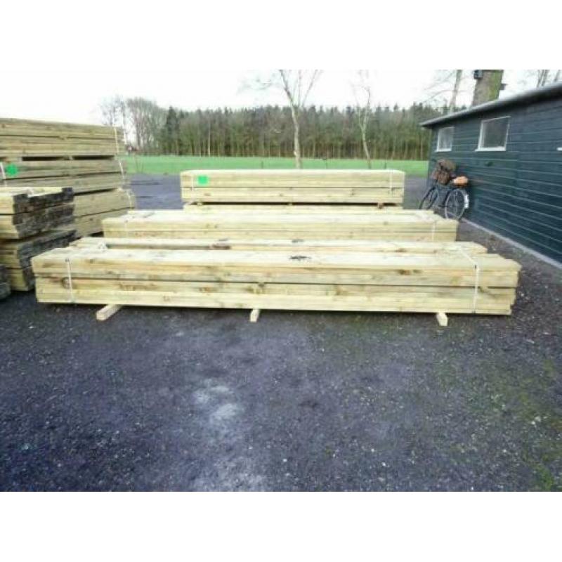 Nieuwe balken 44x68 en 45x90 geïmpregneerd PARTIJ PRIJS