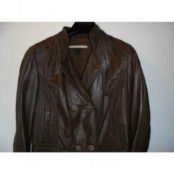 D4A Class Roberto Cavalli leren jas bruin mooi soort vlechtM