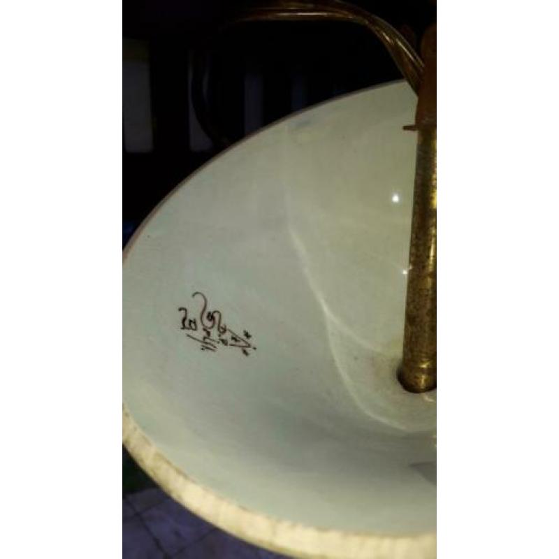 Koperen brocante kroonluchter
