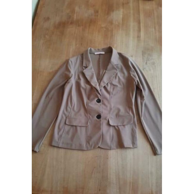 Blazer jasje Studio Anneloes met leren bies maat XL. Nieuw!