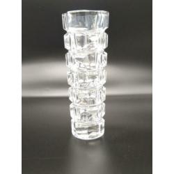 Prachtige Kristallen zigzag vaas 22cm hoog 991gram
