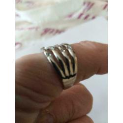 Mooie 925zilveren ring met kristal maat 19 en 20