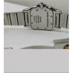Zeldzame Lady Cartier Santos Galbée 18K Gold Roman Numerals