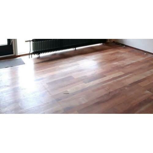 45 m2 Massief houten vloer verschillende plankafmetingen