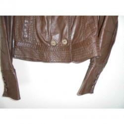 D4A Class Roberto Cavalli leren jas bruin mooi soort vlechtM