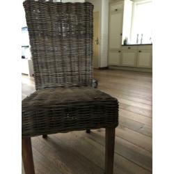 6 rieten eetkamerstoelen gebruikt