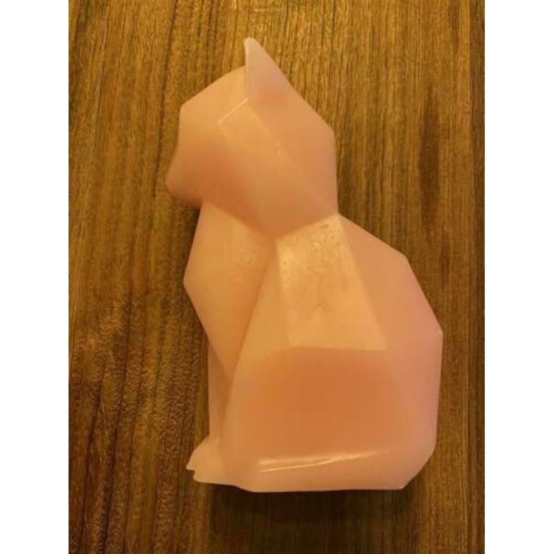 Pyropet kaars skelet kat roze nieuw