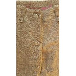 Coolcat tweedachtge broek met roze spikkels