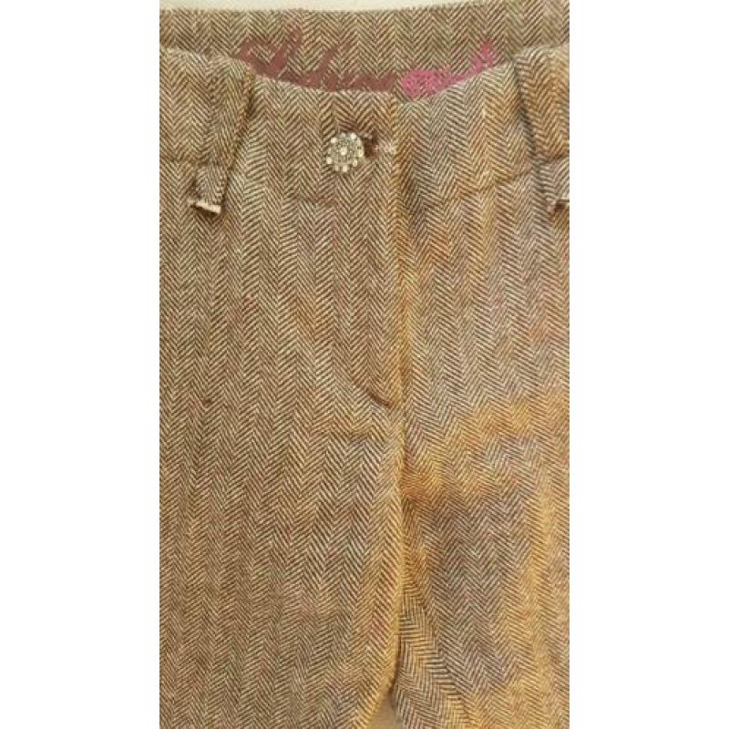 Coolcat tweedachtge broek met roze spikkels