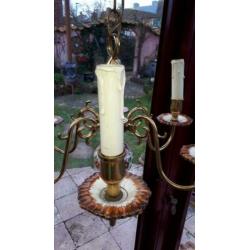 Koperen brocante kroonluchter