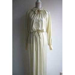Vintage jurk wit creme seventies retro maat 38 40