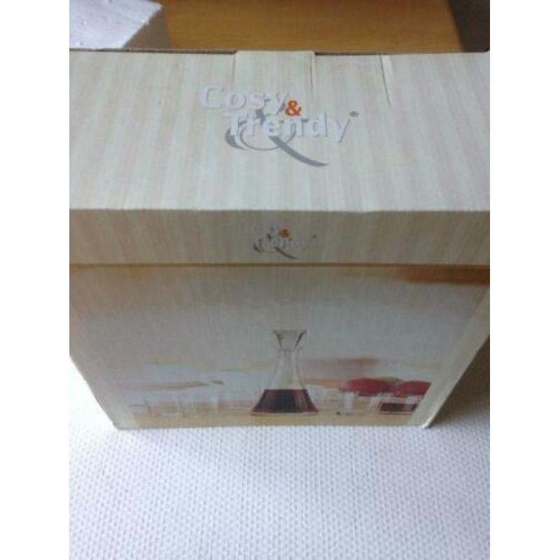 Decanteerset 7 dlg Karaf en 6 glazen
